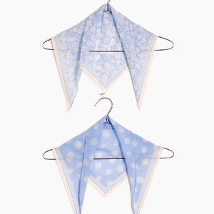 Madewell | NWT Cotton Triangle Bandana Two Pack